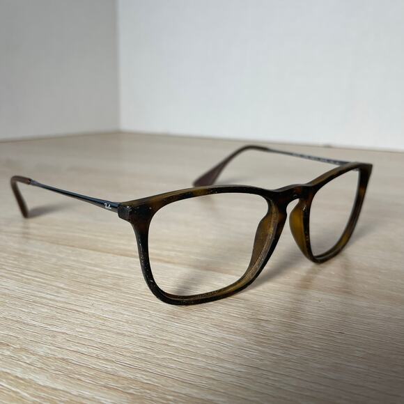 Ray-Ban RB4187 Chris 856/13 Sunglasses FRAMES ONLY Brown Rubber 54-18-145 Italy - Picture 1 of 12